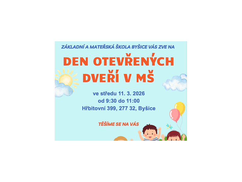 DEN OTEVŘENÝCH DVĚŘÍ V MATEŘSKÉ ŠKOLE